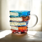 BestMugShop™ Tazza con effetto 3D a tema libro