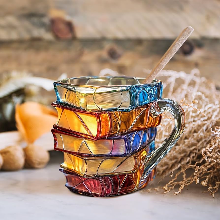 BestMugShop™ Tazza con effetto 3D a tema libro